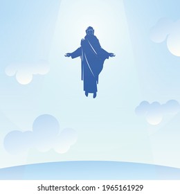 Ascension Day of jesus christ Illustration Background Template. good friday event vector background