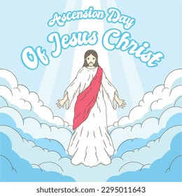 Ascension Day Of Jesus Christ Vector, perfect for office, company, school, social media, advertising, printing and more