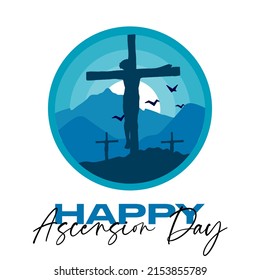 Ascension day with jesus and doves Free Vector- selamat hari kenaikan isa almasih svg
