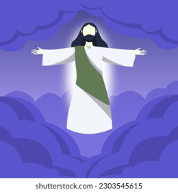 Himmelfahrt Tag der Jesus Vektor Design-Illustrator