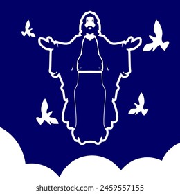 Ascension Day. Lord. Perfect for cards, banners, posters, social media and more.