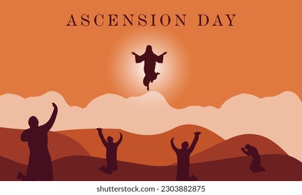 ascension day vector illustration. suitable for card, banner, or poster