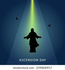 Ascension day vector illustration. it is suitable for card, banner, or poster