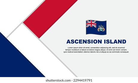Ascension Island Flag Abstract Background Design Template. Ascension Island Independence Day Banner Cartoon Vector Illustration. Ascension Island Illustration