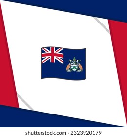 Plantilla de diseño de fondo abstracto de la bandera de la isla de ascensión. Cartel del Día de la Independencia de la Isla de Ascensión en medios sociales. Día de la Independencia de la Isla de Ascensión