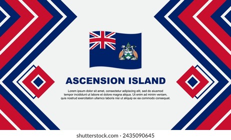 Ascension Island Flag Abstract Background Design Template. Ascension Island Independence Day Banner Wallpaper Vector Illustration. Ascension Island Design