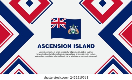 Plantilla de diseño de fondo abstracto de la bandera de la isla de Ascensión. Isla de la Ascensión Día de la Independencia Banner Wallpaper Ilustración vectorial. Día de la Independencia de la Isla Ascensión