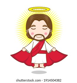 Ascension of Jesus Christ vector design illustration
