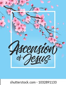 Ascension of Jesus Poster with Cherry Tree