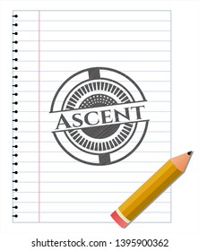Ascent penciled. Vector Illustration. Detailed.