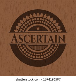 Asbest-Abzeichen auf Holzhintergrund