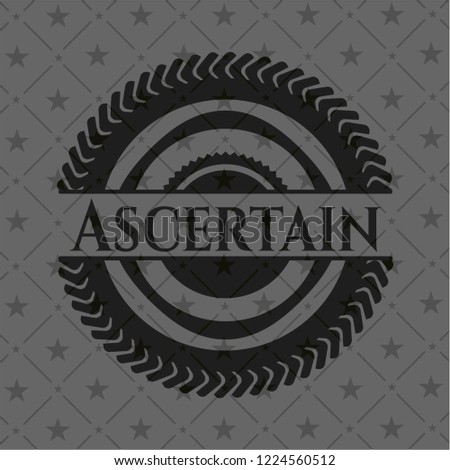 Ascertain dark emblem. Retro