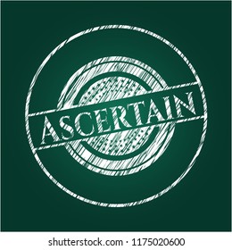 Ascertain on blackboard