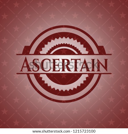 Ascertain red emblem