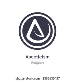 asceticism icon. isolated asceticism icon vector illustration from religion collection. editable sing symbol can be use for web site and mobile app