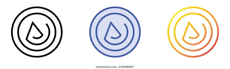 asceticism icon. Linear, Blue Fill and Gradient Style Design Isolated On White Background