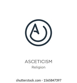 Asceticism icon vector. Trendy flat asceticism icon from religion collection isolated on white background. Vector illustration can be used for web and mobile graphic design, logo, eps10