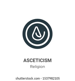 Asceticism vector icon on white background. Flat vector asceticism icon symbol sign from modern religion collection for mobile concept and web apps design.