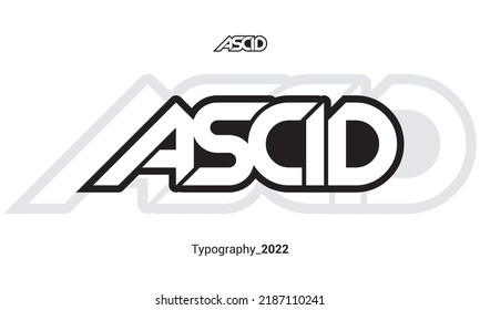 ASCID Letter Typhography Text , perfect for t-shirts design, clothing, hoodies, etc.