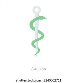 Konzept des Asclepius-Caduceus-Symbols