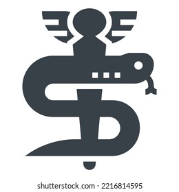asclepius modern concept ui ux icon for website, app, presentaion, flyer, brochure etc.
