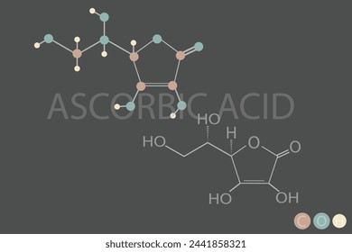 ascorbic acid molecular skeletal chemical formula