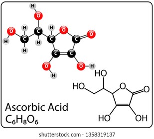 Ascorbic Acid Molecule Structure