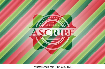 Ascribe christmas emblem background.