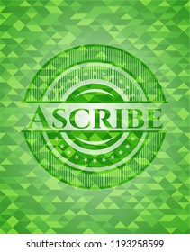 Ascribe green mosaic emblem