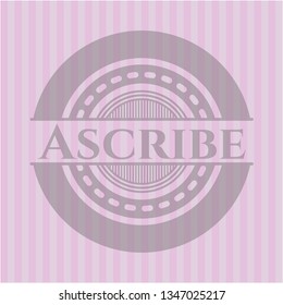 Ascribe realistic pink emblem
