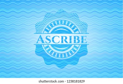 Ascribe water wave style badge.
