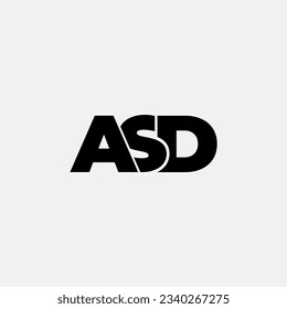 ASD initial letter monogram logo