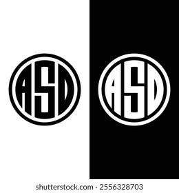 ASD Letter Initial Logo Design Vector Illustration Stock Vector.