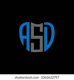 ASD letter logo creative design. ASD unique design.
