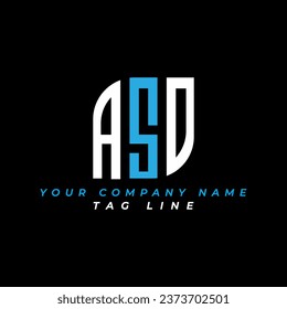 ASD letter logo creative design with vector graphic, Abc simple and modern logo design. Pro Vector