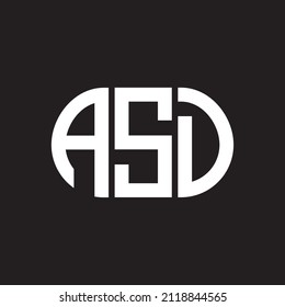 ASD letter logo design on black background. ASD 
creative initials letter logo concept. ASD letter design.
