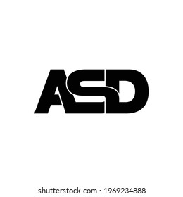 ASD letter monogram logo design vector