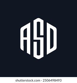 Logotipo único de ASD para empresas 