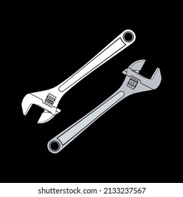 llave asdjustable para vector de reparación