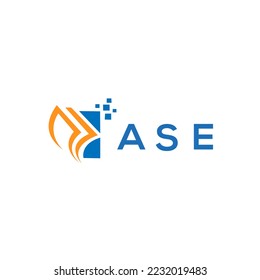 ASE credit repair accounting logo design on white background. ASE creative initials Growth graph letter logo concept. ASE business finance logo design.
