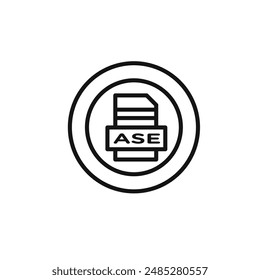 ASE File Document Icon vector set collection for web