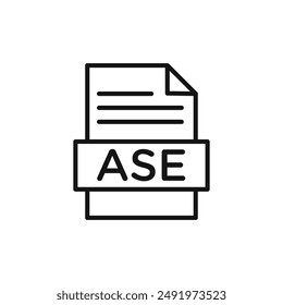 ASE File Document logo sign vector outline