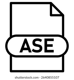 ase file icon Simple thin line stroke