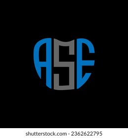 ASE letter logo creative design. ASE unique design.
