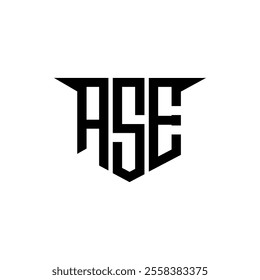 ASE letter logo design with white background in illustrator, vector logo modern alphabet font overlap style, calligraphy designs for logo, Poster, Invitation, etc.