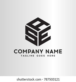 ASE  Letter logo template.vector