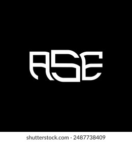 ASE logo design, ASE simple and modern logo. ASE luxurious alphabet design  