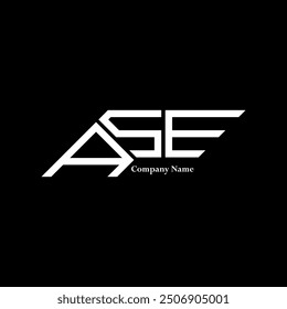 ASE logo design, ASE simple and modern logo. ASE luxurious alphabet design  