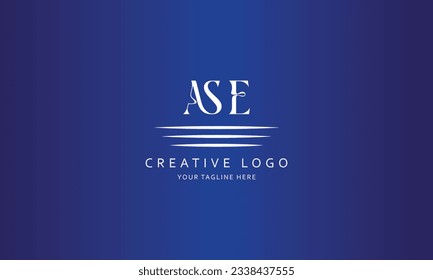 ASE AS SE letter classical modern simple vector brand vector logo design for all kind of business with blue background  