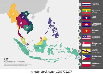 Map Of Asean Countries Asean Map Images, Stock Photos & Vectors | Shutterstock